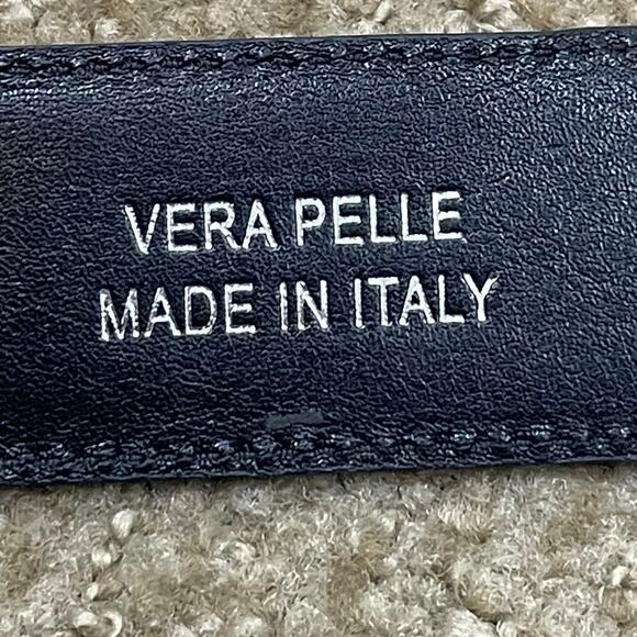 Roncato Vera Pelle Italian Leather Belt Black‎ Size 41\